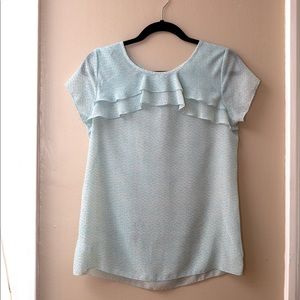 Loft Sheer Ruffle Top